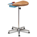 Clinton Half Round, Stationary, Padded Phlebotomy Stand, Warm Gray 6940-3WG